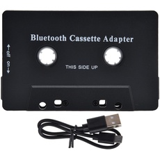 Bluetooth Adapter Auto,kabelloser Auto-Kassettenspieler-Adapter mit USB-Kabel, Auto-Bluetooth-Kassettenempfänger, Auto-Anrufbeantworter-Kassettenkonverter