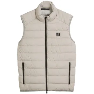 Marc O'Polo Herren Steppweste mit Stehkragen wasserabweisend, Grau (Dapple Gray), XS