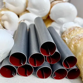 CULIMI Schaumrollen Formen - 8 cm/ 3,14"/ 10 Set Schaumrollenform Schillerlockenform Sahnerollen Antihaftbeschichtung Röhrchen