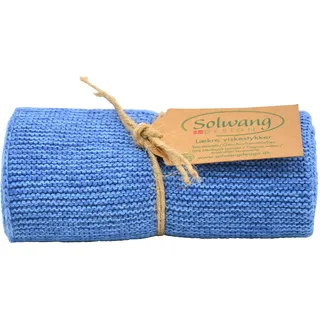 Solwang 100 % zertifizierte Bio-Baumwolle, hergestellt in Indien, dänisches Design, Küchenhandtuch (Bio-Blautöne)