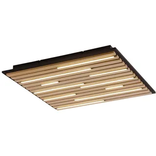 Paul Neuhaus Led-Deckenleuchte , Eichefarben , Holz, Metall , Eiche , quadratisch , F , 62x6x62 cm , Schutzklasse II (Schutzisoliert) , Farbtemperaturwechsler , Lampen & Leuchten, Innenbeleuchtung, Smart-Home-Lampen, Smart Home Deckenleuchten