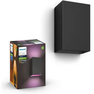 Philips Außenwandleuchte Metall 1180 lm 1er Set schwarz