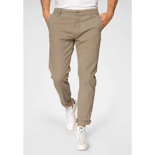 Chinohose LEVI'S "Chino Taper", Herren, Gr. 33, Länge 30, beige, Web, Obermaterial: 98% Baumwolle, 2% Elasthan, unifarben, gerade, unten schmal knöchellang, Hosen Chinohose, mit optimalem Stretchanteil