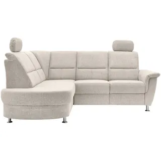 Livetastic Ecksofa , Beige , Textil , Uni , Ottomane links, L-Form , 231x184 cm , Relaxfunktion, Rücken echt, USB-Anschluss, Herz-Waage-Funktion, USB-C-Anschluss , Wohnzimmer, Sofas & Couches, Wohnlandschaften, Ecksofas