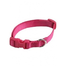 Verstellbares Halsband aus Nylon, 20 mm - 55 cm, Farbe: Rosa