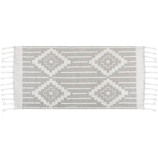 Beliani Vintage-Outdoor Teppich Tabiat 150/80 cm , Weiß , Kunststoff , Orientalisch , Rechteckig , 80x150 cm , Teppiche und Böden, Teppiche, Vintageteppiche