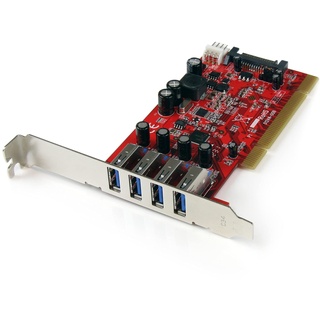 Startech StarTech.com 4 Port USB 3.0 PCI Schnittstellenkarte - SP4 Strom