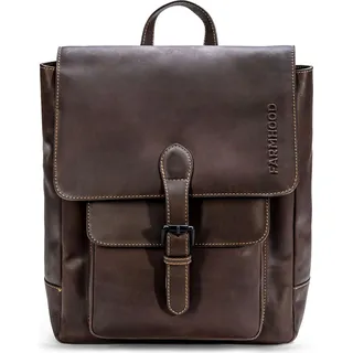 Farmhood Leder Rucksack Nashville Backpack Dark Brown dunkelbraun - Braun