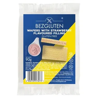 Bezgluten Erdbeercreme Waffeln glutenfrei 90 g