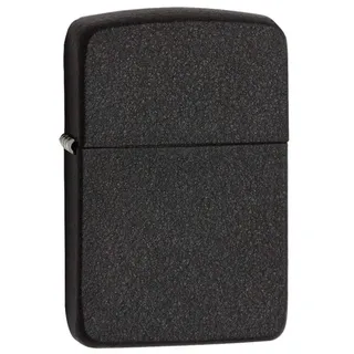 Zippo Sturmfeuerzeug - 1941 Replica Case Black Crackle, Base Model - Nachfüllbar - Wiederverwendbar - Windfestes Design - Geschenkbox - Made in USA