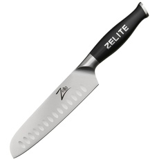 Zelite Infinity Santoku Messer 18cm – Küchenmesser der Comfort-Pro-Serie – Deutscher Rostfreier Carbonstahl - Ra-siermesserscharfes, Super Komfortables Kochmesser