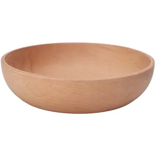 Tomotato Salatschüssel aus Holz, Runde Buchenholz Suppenschüssel Obstschale Salat Rührschüssel für Salat Obst Dip Sauce Snack Reis Nudeln(Large 7.0in)