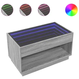 vidaXL Couchtisch mit Infinity-LED Grau Sonoma 90x50x50 cm - Grau