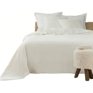 Douceur d ́intérieur Bettüberwurf mit Kissenbezügen Mylene 220/240 cm , Ecru , Textil , 240x220 cm , Heimtextilien, Bettwäsche & Leintücher, Tagesdecken