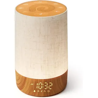 Wecker mit Sonnenaufgangsfunktion und bevorzugtem Modus – Tageslichtwecker – 29 beruhigende Klänge – Nachttischlampe mit 20 Helligkeitsstufen – Warmweißes und kaltweißes Licht
