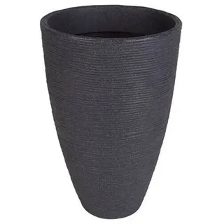 Rillentopf anthrazit Pflanzkübel Blumentopf Vase Terrasse Balkon Garten Deko