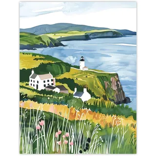 Artery8 Leuchtturm an der Küste von Mull of Kintyre in Schottland Ungerahmter großer Druck 46x61 cm