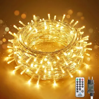 salcar LED Lichterkette 20 m Warmweiß