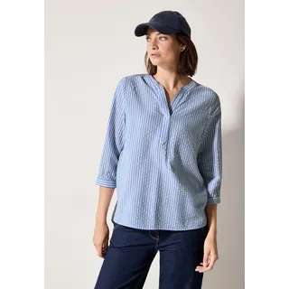 Cecil Klassische Bluse mit Streifen Muster, blau