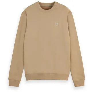 Scotch & Soda Herren Essential Badge Logo Crewneck Sweatshirt, Sand, XL