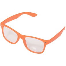 Miobo Sonnenbrillen Party Brillen 1980 style Retro Atzen Nerdbrille Hornbrille Sonnenbrille oder Klarglas Schwarz (Orange Klarglas)
