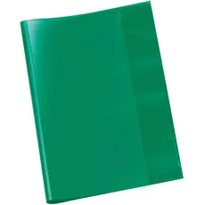 VELOFLEX 1343140 - Schulhefthülle, Hefthülle, Heftschoner, DIN A4, transparente PP-Folie, grün, 25 Stück