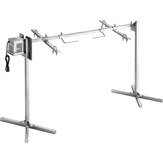 Rotisserie-Grill, AC220-240V 8-stufiges elektrisches Rotisserie-Grill-Set, BBQ-Grill-Rotisserie-Set mit 88 lbs Tragkraft, 38W Motor, automatisches Grill-Set aus Edelstahl für Partys