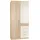 Drehtürenschrank Click 90 x 199 x 58 cm Weiß/Beige