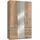 Drehtürenschrank Level by fresh to go 150 x 236 x 58 cm Eichefarben