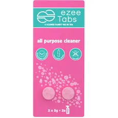EzeeTabs Allzweckreiniger – Reinigungstabs für ein mikroplastikfreies, biologisch abbaubares und veganes Putzmittel – 2 x Reiniger für alle Oberflächen