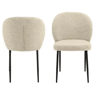 Actona 2er-Set Actona Stuhl Patricia Stoff Cream
