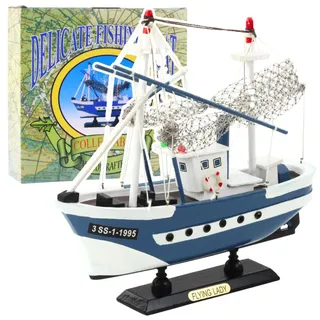 Lean Sammlermodell Boot Flying Lady Blau 24X23Cm