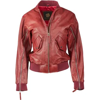 Apple of Eden Lederjacke "Apple of Eden Lederjacke AOE-143" ohne Kapuze mit Reißverschlüsse an den Ärmeln,