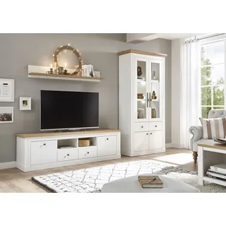 OTTO home Home »Westminster TOPSELLER", Set, Vitrine, Lowboard, Wandregal, 3 Stk. tlg., weiß