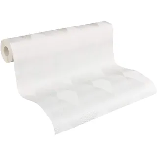 A.S. Création überstreichbare Vliestapete Meistervlies Tapete 10,05 m x 0,53 m weiß Made in Germany 956851 95685-1