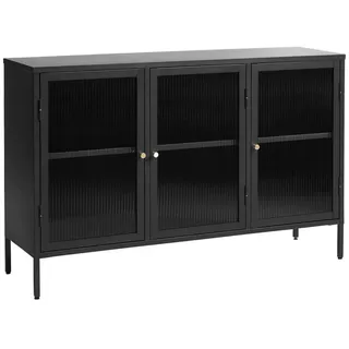 Lomoco Sideboard , Schwarz, Goldfarben , Metall , 1 Fächer , 132x85x40 cm , Beimöbel erhältlich , Holzmöbel, Wohnwände Holz, Wohnwand Serien Holz