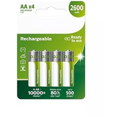 Wiederaufladbare Batterie R6B4B260/10 AA, 4 Stück für längere Lebensdauer