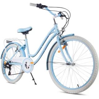 Mädchen fahrrad 24 Zoll für das Heilige Abendmahl mit SHIMANO 7-Gang Silver Moon blau - Blau