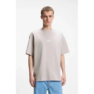 T-Shirt HUGO BLUE "Nalono", Herren, Gr. XL, light, pastel lila535, Single Jersey, Obermaterial: 100% Baumwolle, Rundhals, eingesetzt normaler Saum, Shirts T-Shirt, mit Logodruck, Oversized Look mit Backprint