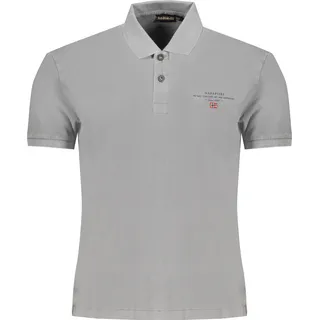 Kurzarm Polo Regular Fit mit Aufdruck und Logo : Größe - S Größe: S - Grau