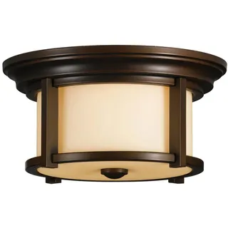 Elstead Lighting AUßENDECKENLEUCHTE , Bronzefarben , Metall, Glas , 16.2 cm , RoHS, Grüner Punkt , Lampen & Leuchten, Leuchtenserien