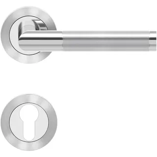 Karcher Design Drücker/Rosetten Rio Steel PZ 73 Edelstahl poliert/matt
