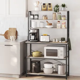 VASAGLE Küchenregal, Standregal40 x 100 x 167 cm - Weiß