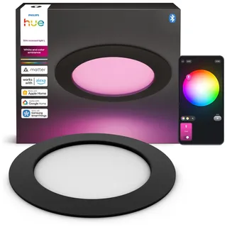 Philips Slim Downlight LED-Beleuchtung 1.000 lm 90 mm 3er-Pack Schwarz