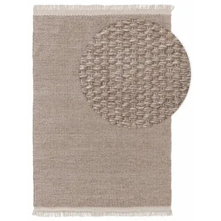 benuta pure Wollteppich Beige, Textil, Beton Optik, Rechteckig, 80x150 cm pflegeleicht, Teppiche & Böden, Teppiche, Naturteppiche