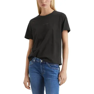 Marc O'Polo Denim Damen T-Shirt aus Bio-Baumwolle Regular Fit, Schwarz (Black), S