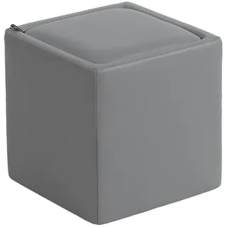 Homcom Sitzhocker mit Stauraum Hocker mit Deckel, Quadratischer Fußhocker Sitzwürfel , Grau , Holzwerkstoff , 40x40x40 cm , Wohnzimmer, Sessel, Hocker & Hockerbänke, Sitzhocker