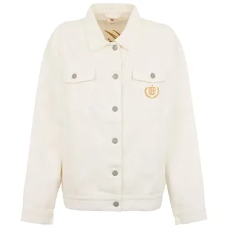 A.C. Milan Jeansjacke mit Stickerei, Retro-Logo, offizielles Produkt, Damen, Erwachsene