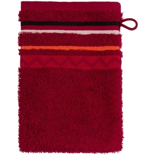 frottana Country Waschhandschuh 15 x 20 cm aus 100% Baumwolle, ruby