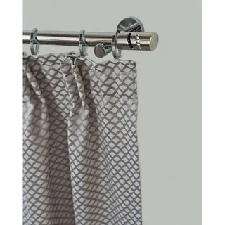 GARESA Gardinenstange BOSTON, Ø 20 mm, 1-läufig, Wunschmaßlänge, mit Bohren, verschraubt, Vorhanggarnitur, verlängerbar, Glitzerstein, edelstahl optik, m.Ringe silberfarben Ø 20 mm x 100 cm